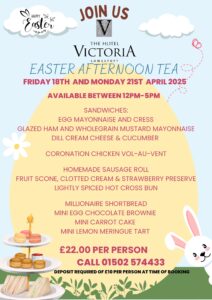 Easter afternoon tea 2025 Hotel Victoria