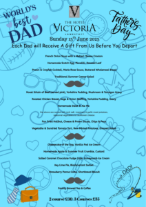 Fathers day menu Hotel Victoria