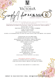 Wedding package three Hotel Victoria