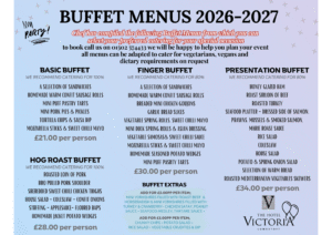 Buffet Menu 2026 Hotel Victoria